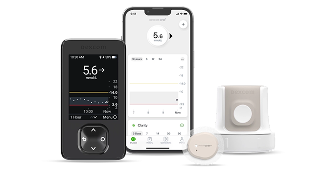 Systém Dexcom ONE+ automaticky přenáší hodnoty glukózy do kompatibilního chytrého telefonu nebo do přijímače. Pacient vidí aktuální hodnotu, směr jejího vývoje a může využívat individuálně nastavitelné výstrahy bez nutnosti skenování senzoru
